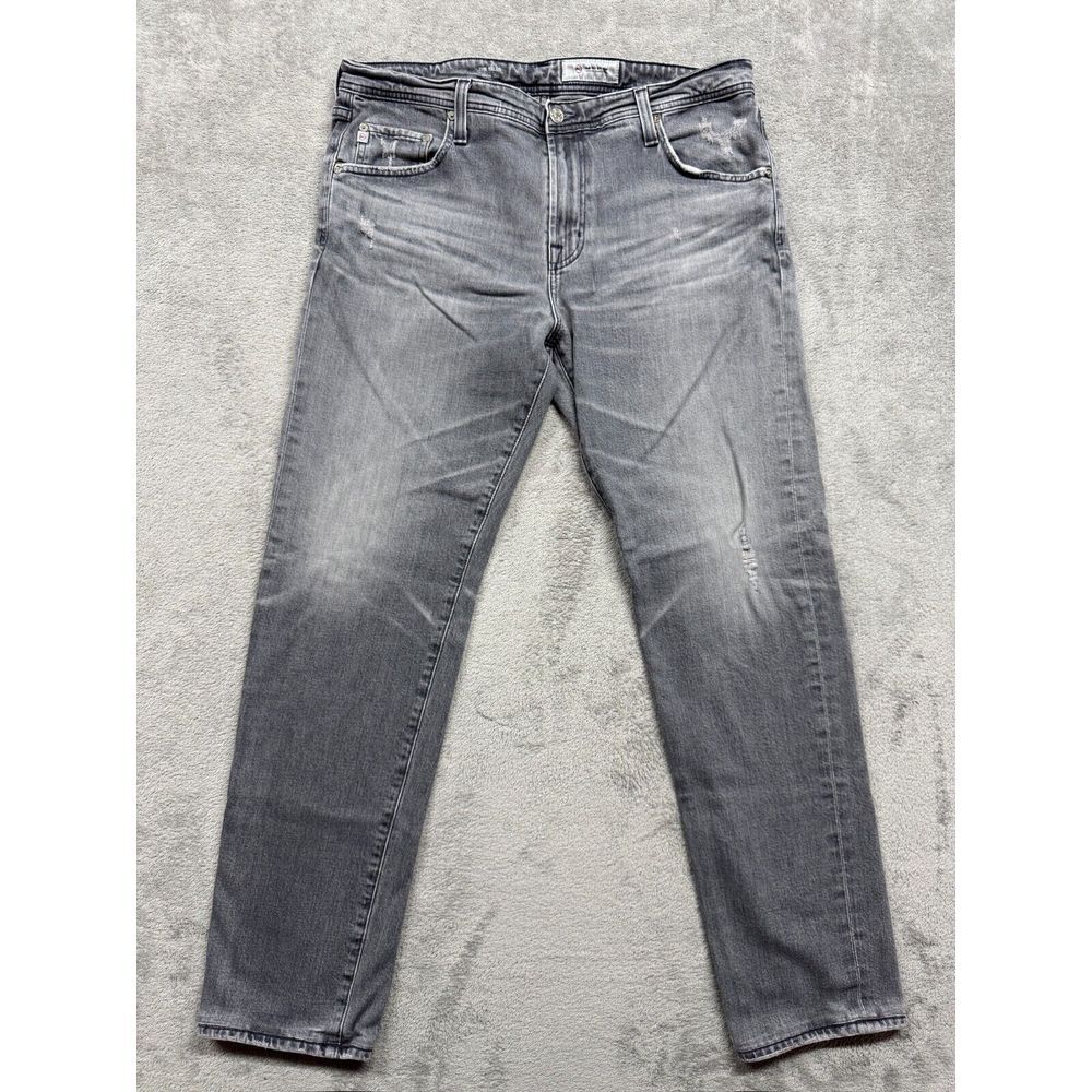 Adriano Goldschmied AG-ED Denim Jeans Men Gray Measured 37x31 Faded‎ Distressed